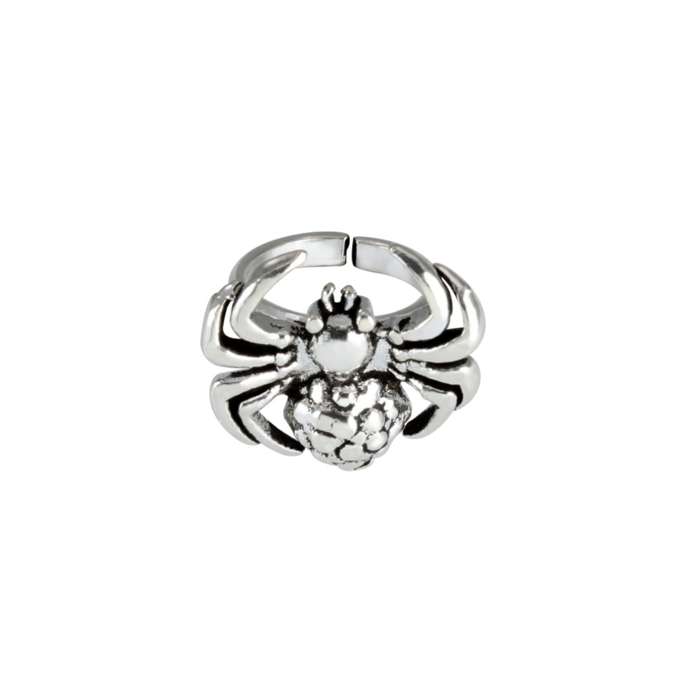 Sterling silver spider ear cuff
